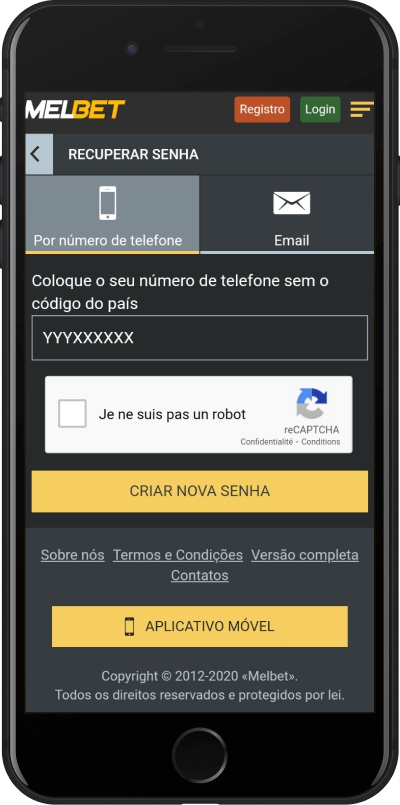 melbet recuperar senha por numero de telefone