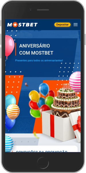 Captura de ecrã móvel do bónus de aniversário da mostbet