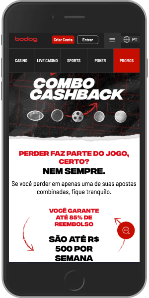 Captura de tela do combo cashback do bodog