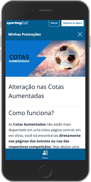 Cotas Aumentadas Sportingbet