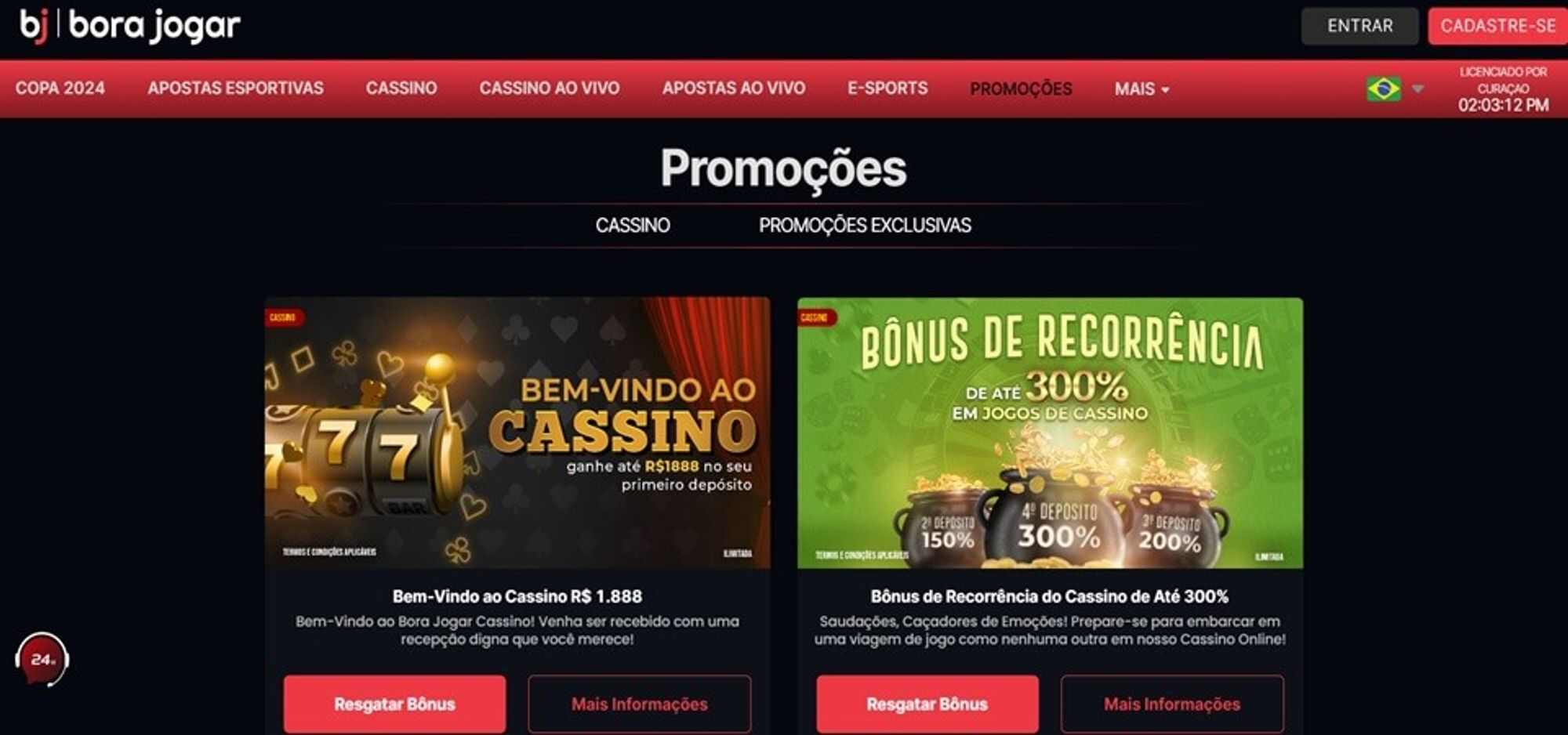 Promocoes de Bora Jogar