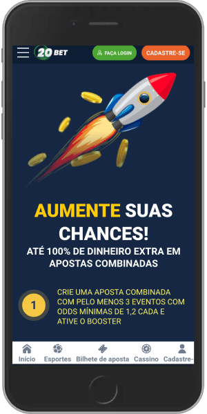 20bet 100% de dinheiro extra em apostas combinadas bonus