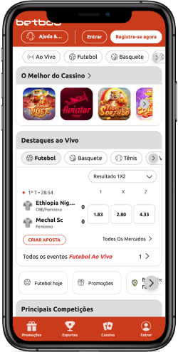  Do aplicativo móvel da Betboo