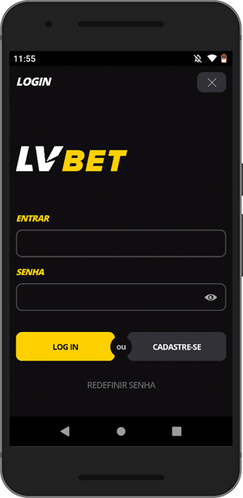 Página de login móvel da LVbet