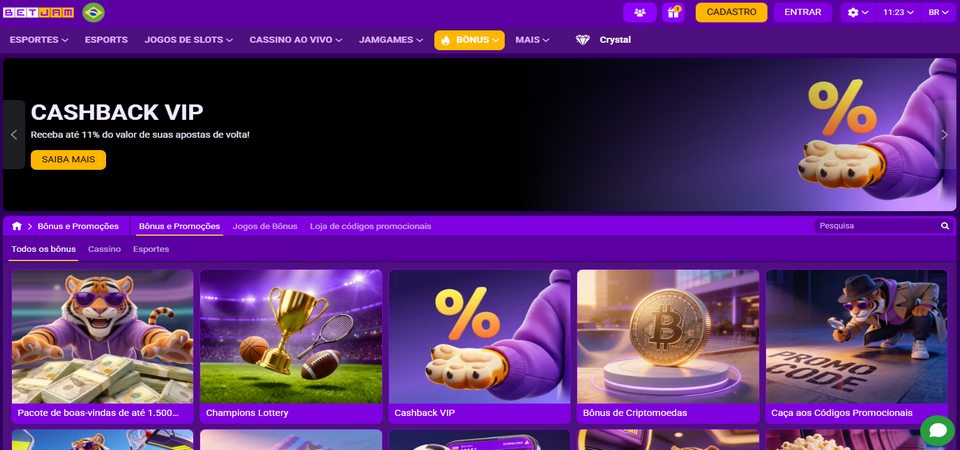 Captura de tela da promoção da BetJam