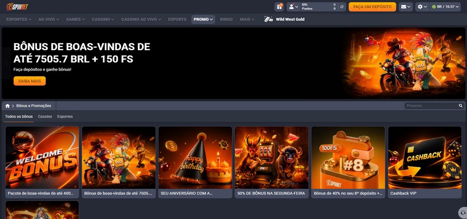 Captura de tela da página de bônus da JVSPIN